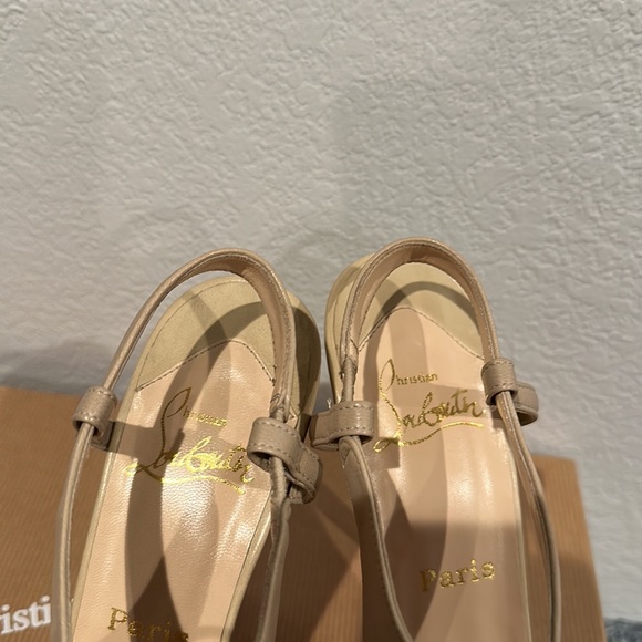 Christian Louboutin, size 40, Sometimes, Sandalo Nappa 6192 Beige W/Box - Picture 3 of 11